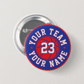 Custom Basketball Player Button 缶バッジ (正面&裏面)