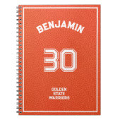 Custom Basketball Textured Orange ノートブック (正面)