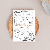 Custom Basketball Thank you Card Doodle サンキューカード