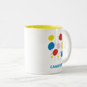 Custom Bauhaus Geometric Modernist Name ツートーンマグカップ (正面右)