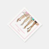 Custom Beach Bachelorette Destination Bride Squad  スタンダードカクテルナプキン (角)