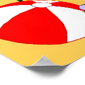 Custom Beach Ball Pool Umbrella Party Poster ポスター (角)