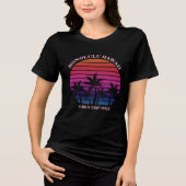 Custom Beach Girl's Trip Tropical Pink Black トライブレンドＴシャツ (正面)