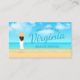 Custom Beach House Referral Card  名刺