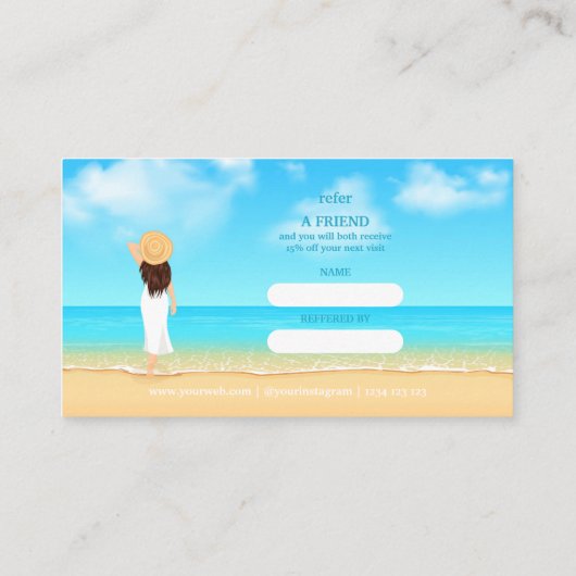 Custom Beach House Referral Card  名刺 (裏面)