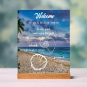 Custom Beach House Rentals Home Wifi Instructions  アクリルサイン (ニュートラル)