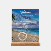 Custom Beach House Rentals Home Wifi Instructions  アクリルサイン (正面)