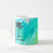 Custom Beach Palm Tree Nautical コーヒーマグカップ (正面左)