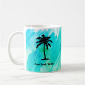 Custom Beach Palm Tree Nautical コーヒーマグカップ (左)