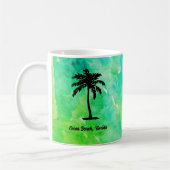 Custom Beach Palm Tree Nautical コーヒーマグカップ (左)