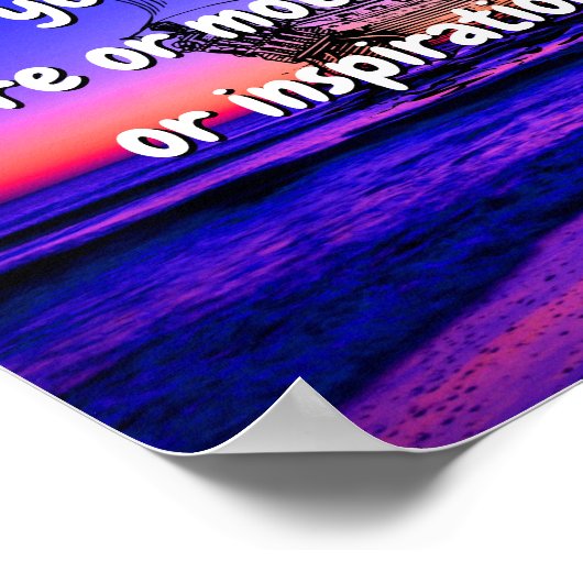 Custom Beach Quotes / Create Your Own Quote ポスター (角)