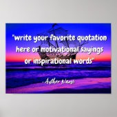 Custom Beach Quotes / Create Your Own Quote  ポスター (正面)