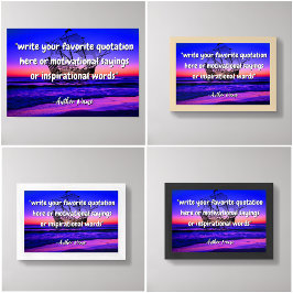 Custom Beach Quotes / Create Your Own Quote  ポスター