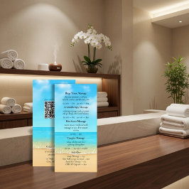 Custom Beach Spa Massage Services Menu Flyer メニュー
