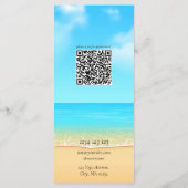 Custom Beach Spa Massage Services Menu Flyer メニュー (裏面)