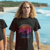 Custom Beach Trip Tropical Palm Trees Black Tシャツ