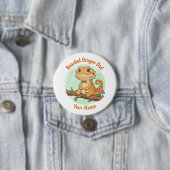 Custom Bearded Dragon Dad Button 缶バッジ (インサイチュ)