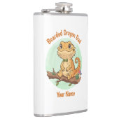 Custom Bearded Dragon Dad Flask フラスク (右)