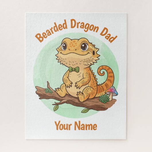 Custom Bearded Dragon Dad Jigsaw Puzzle  ジグソーパズル (縦)