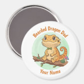 Custom Bearded Dragon Dad Magnet マグネット (正面/裏面)
