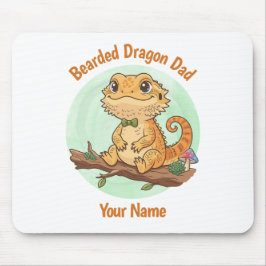 Custom Bearded Dragon Dad Mouse Pad マウスパッド