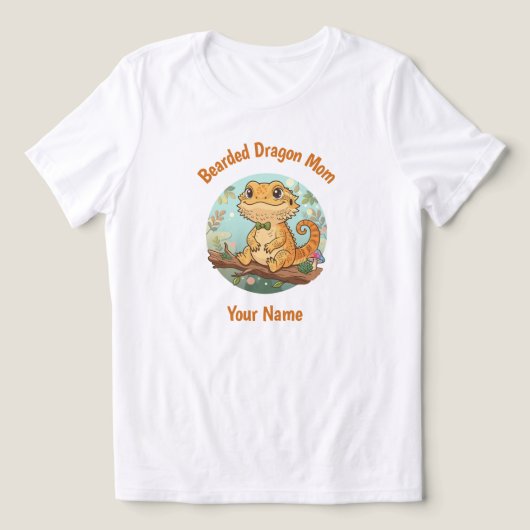 Custom Bearded Dragon Mom トライブレンドＴシャツ (デザイン正面)