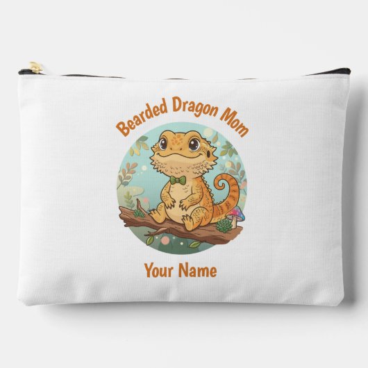 Custom Bearded Dragon Mom Accessory Pouch アクセサリーポーチ (正面)