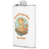 Custom Bearded Dragon Mom Flask フラスク (左)