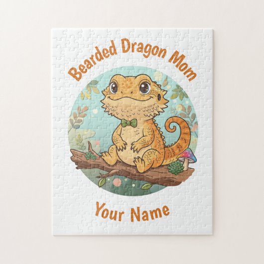 Custom Bearded Dragon Mom Jigsaw Puzzle ジグソーパズル (縦)