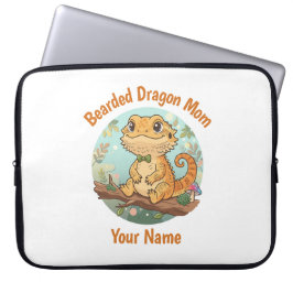 Custom Bearded Dragon Mom Laptop Sleeve ラップトップスリーブ