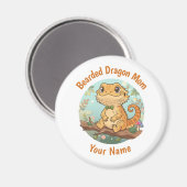 Custom Bearded Dragon Mom Magnet マグネット (正面/裏面)