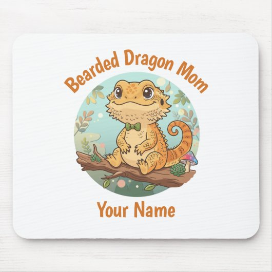 Custom Bearded Dragon Mom Mouse Pad マウスパッド (正面)
