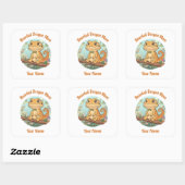 Custom Bearded Dragon Mom Square Stickers スクエアシール (シート)