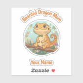 Custom Bearded Dragon Mom Sticker シール (シート)