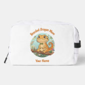 Custom Bearded Dragon Mom Toiletry Bag ドップキット (裏面)