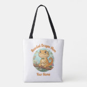 Custom Bearded Dragon Mom Tote Bag トートバッグ (裏面)