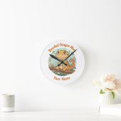 Custom Bearded Dragon Mom Wall Clock ラウンド壁時計 (ホーム)