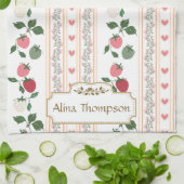 Custom beautiful retro pattern botanical mama キッチンタオル (折り畳み)