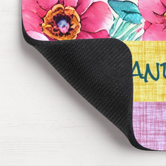 Custom beautiful texture background floral マウスパッド (コーナー)