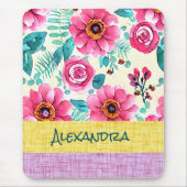 Custom beautiful texture background floral マウスパッド (正面)