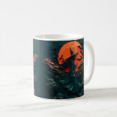 Custom Beautiful Witch Halloween Accent Mug, Perso コーヒーマグカップ (正面右)