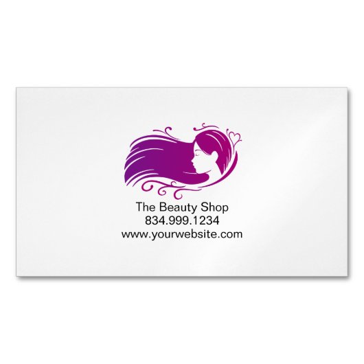 Custom Beauty Salon Magnetic Business Card マグネット名刺 (正面)