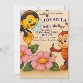 Custom bee baby shower  セーブザデート