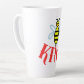 Custom Bee Kind Personalized Gift  カフェラテマグ (左アングル)
