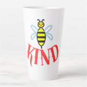 Custom Bee Kind Personalized Gift  カフェラテマグ (正面)