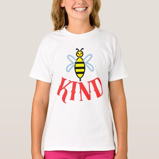 Custom Bee Kind Personalized Gift T-Shirt Tシャツ (正面)
