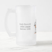 Custom Beer Mug for Ladies Golf League  フロストグラスビールジョッキ (左)