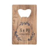 Custom Beer Opener, Wedding Favors, Groomsmen Gift クレジットカード栓抜き (正面)