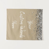 Custom Beige and Silver Birthday Party Photo Booth タペストリー (正面(横))