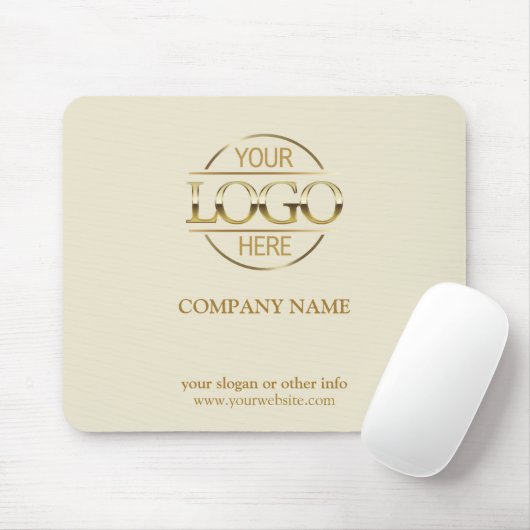 Custom Beige Promotional Company Business Logo マウスパッド (マウス)